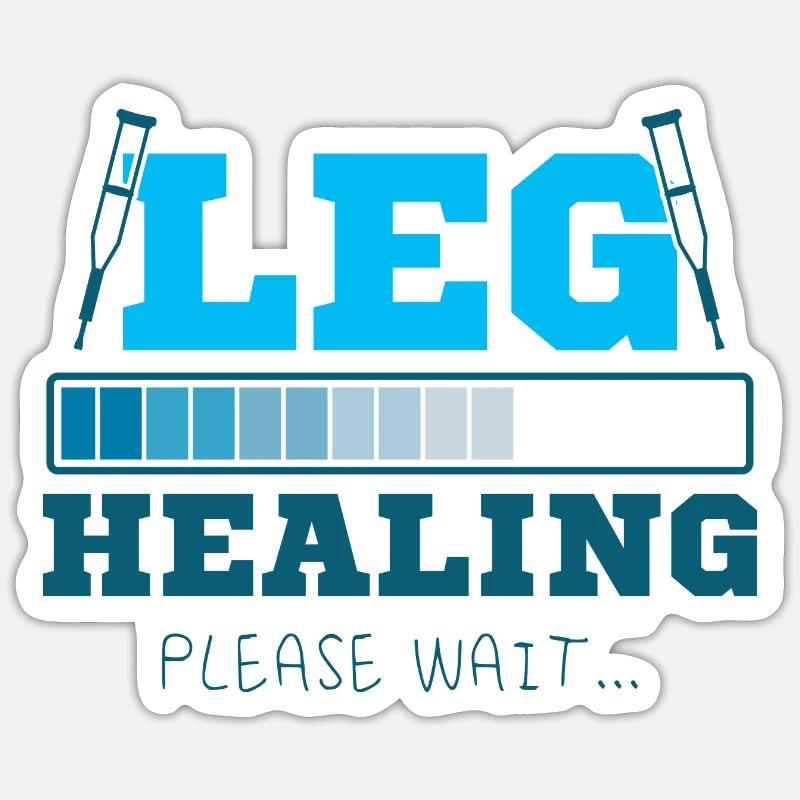 Leg Healing Please Wait Sticker Größe S (10 x 10 cm)