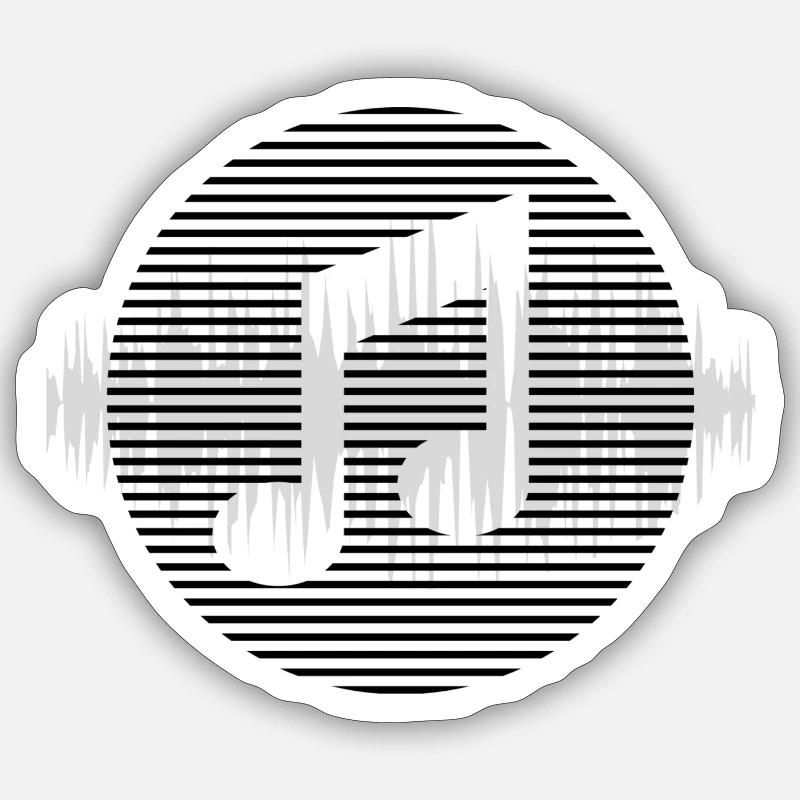 Music Note with Frequency Sticker size S (10 x 10 cm)