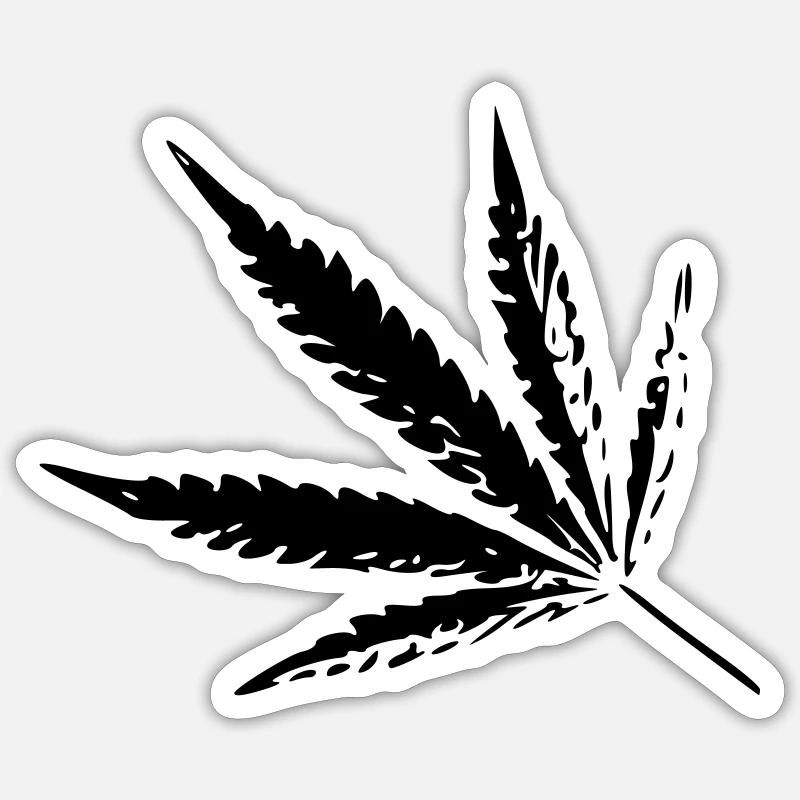 Cannabis - Bild Sticker Größe S (10 x 10 cm)