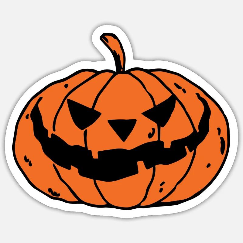 jackolantern - Sticker taille S (10 x 10 cm) - blanc mat