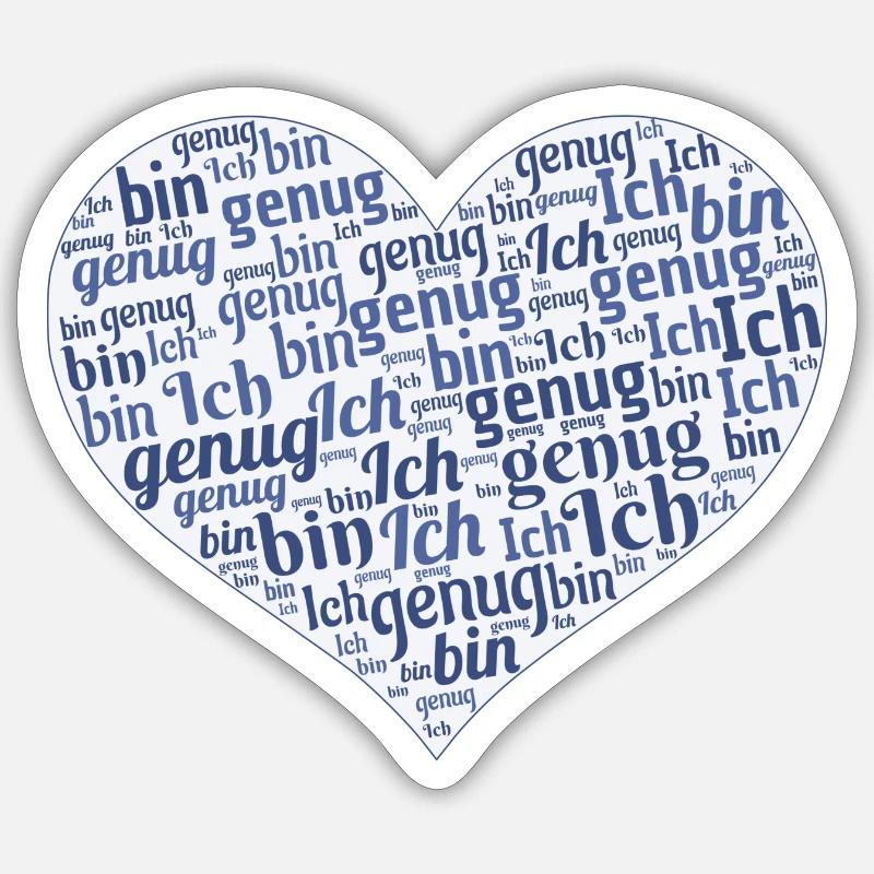 Ich bin genug Sticker Größe S (10 x 10 cm)