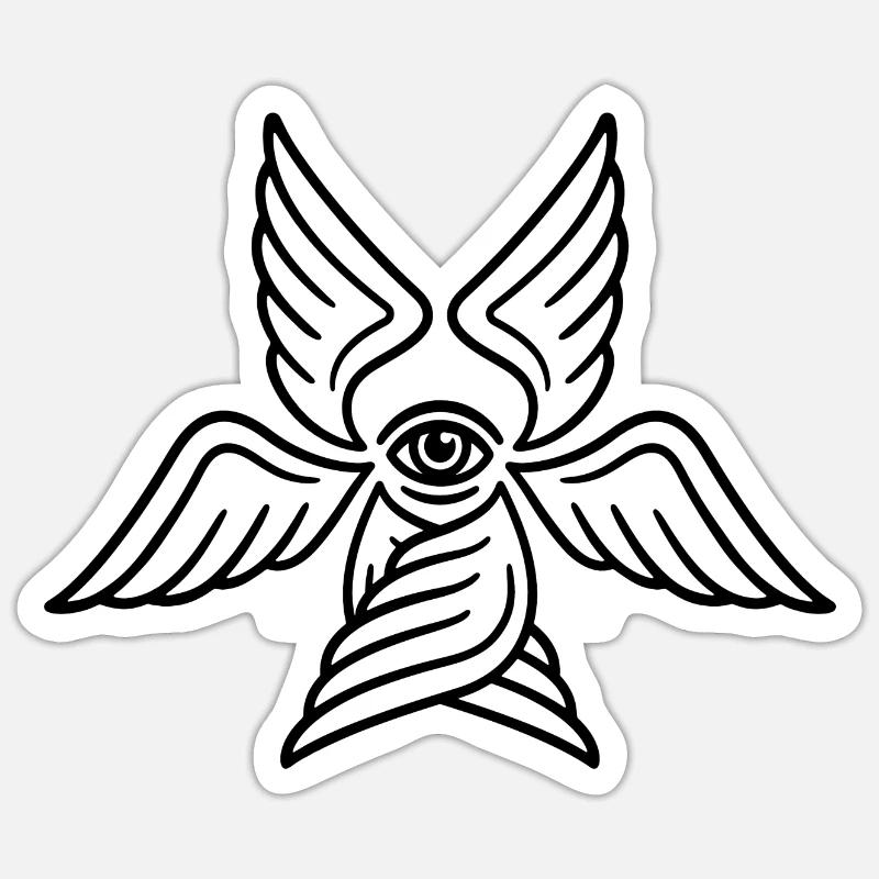 Ange - Sticker taille S (10 x 10 cm) - blanc mat