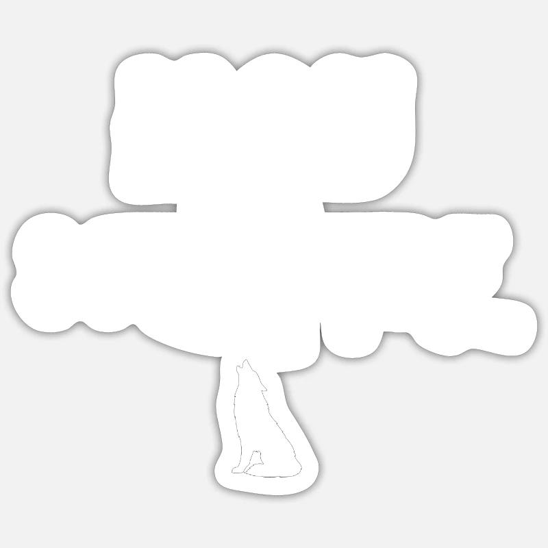 mou solitaire Sticker taille S (10 x 10 cm)