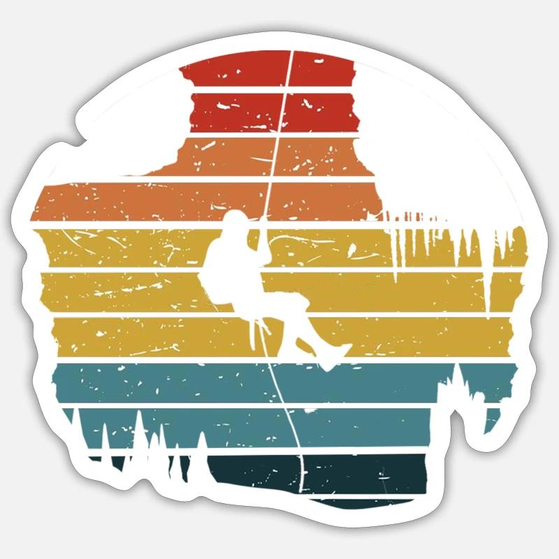 Caving cave caving Sticker size S (10 x 10 cm)