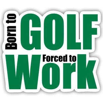 Golfe - Sticker taille S (10 x 10 cm) - blanc mat - Devant