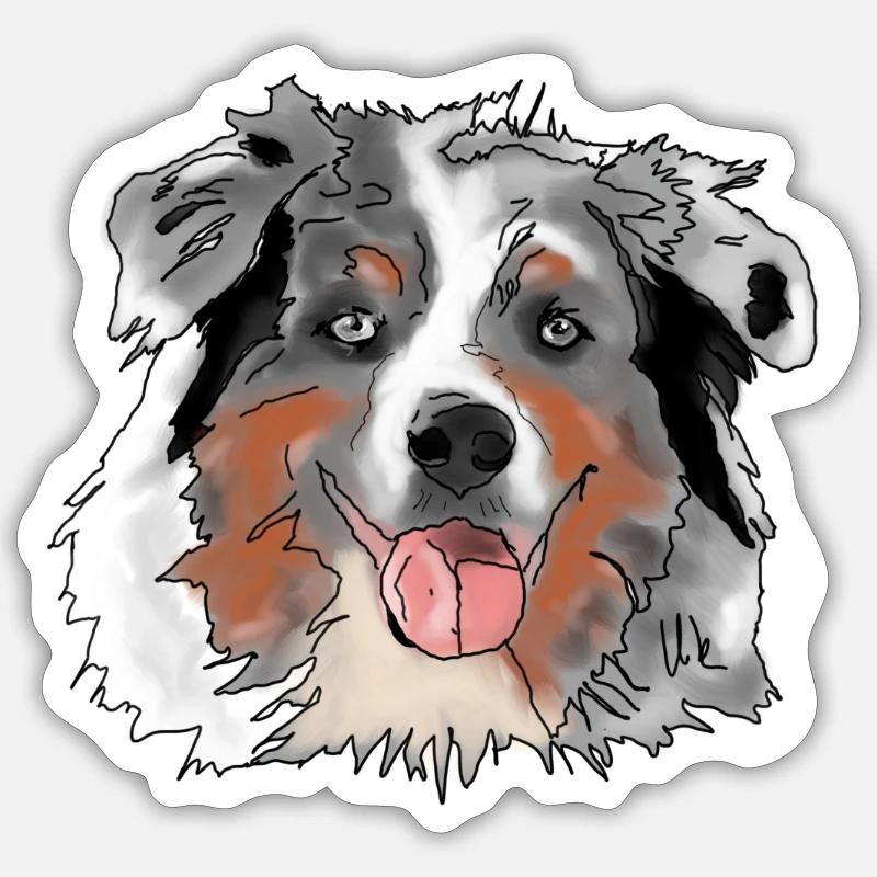Australian Shepherd Sticker size S (10 x 10 cm)