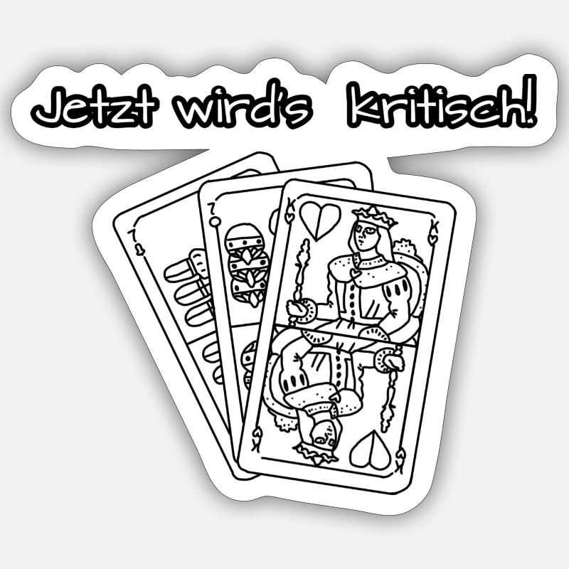 Watten - Sticker Größe S (10 x 10 cm) - Mattweiß