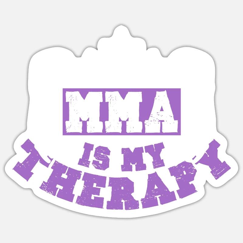 MMA Therapy - Sticker size S (10 x 10 cm) - white matte