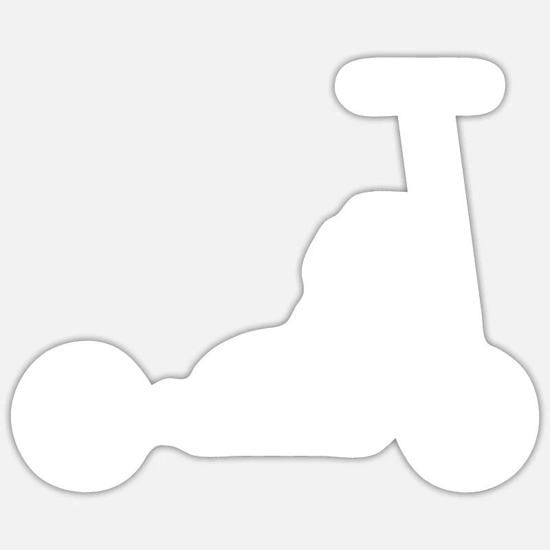 E-Scooter E-Roller Scooter - Sticker taille S (10 x 10 cm) - blanc mat