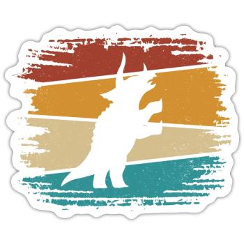 Dino Dinosaurier Triceratops - Sticker Größe S (10 x 10 cm) - Mattweiß - Vorne
