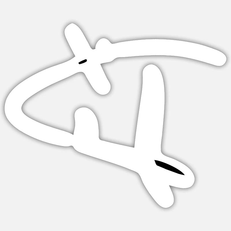 Glider Gliding Gliding Glider Sticker size S (10 x 10 cm)