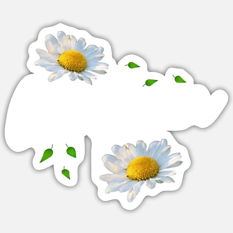 Linnea - Sticker taille S (10 x 10 cm) - blanc mat