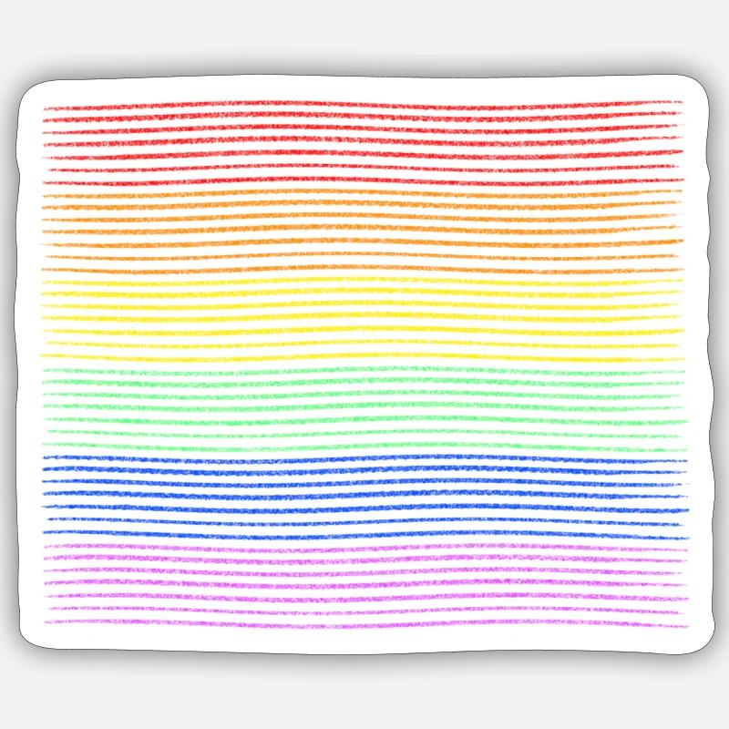 Rainbow Pride Striped Sticker Größe S (10 x 10 cm)