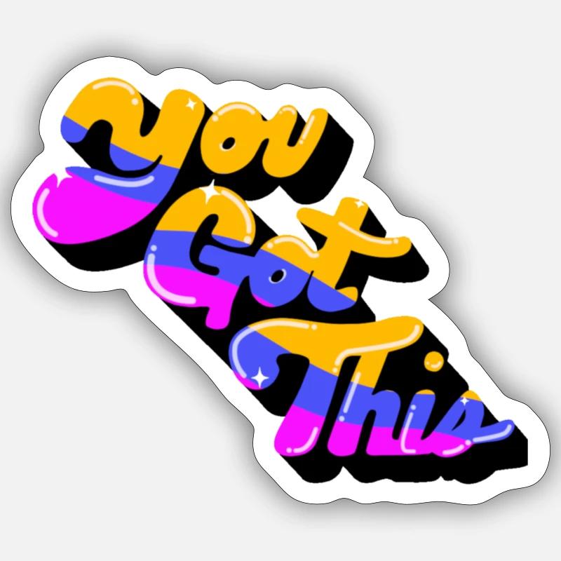 Du hast das - Sticker Größe S (10 x 10 cm) - Mattweiß