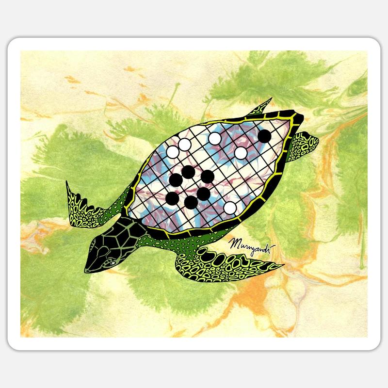 The Turtle Shell - Sticker size S (10 x 10 cm) - white matte