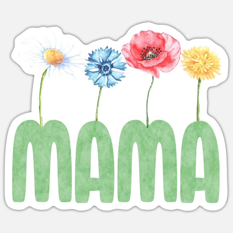 Mama - Sticker Größe S (10 x 10 cm) - Mattweiß