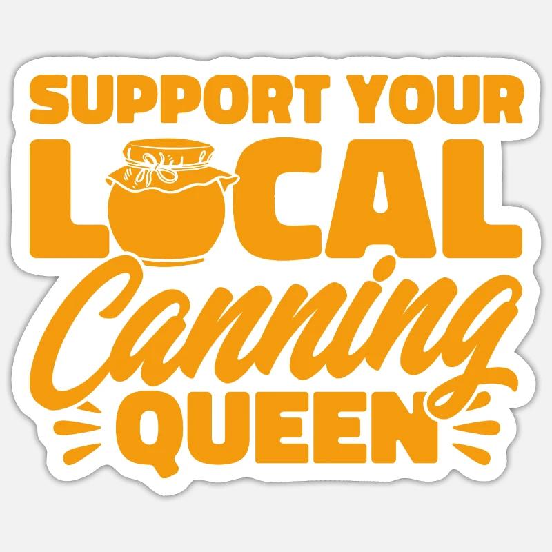 Support your local canning Queen Einma Sticker size S (10 x 10 cm)