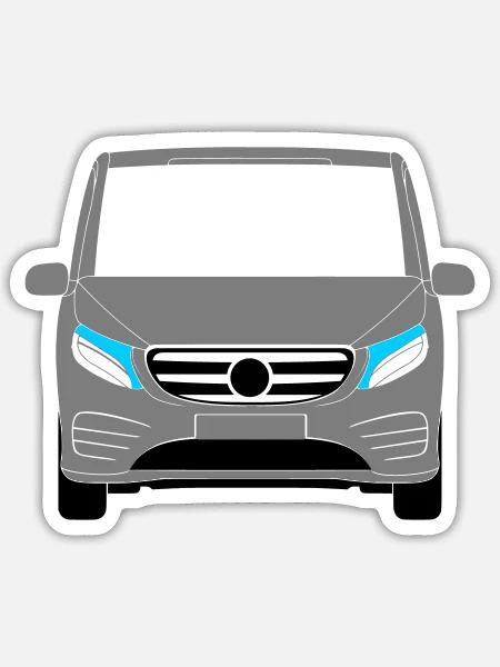 Vito III AMG Sportpaket - Sticker Größe S (10 x 10 cm) - Mattweiß