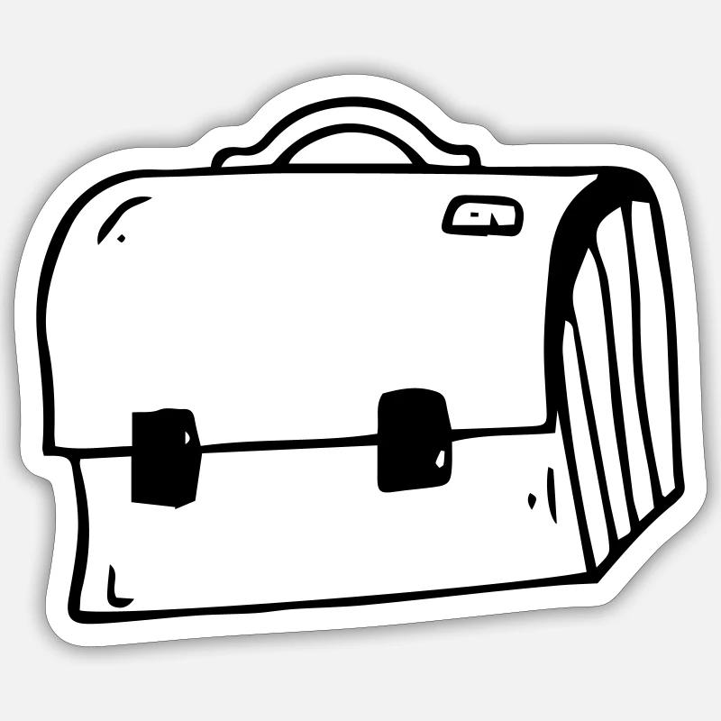 Briefcase Briefcase Gift Idea - Sticker size S (10 x 10 cm) - white matte