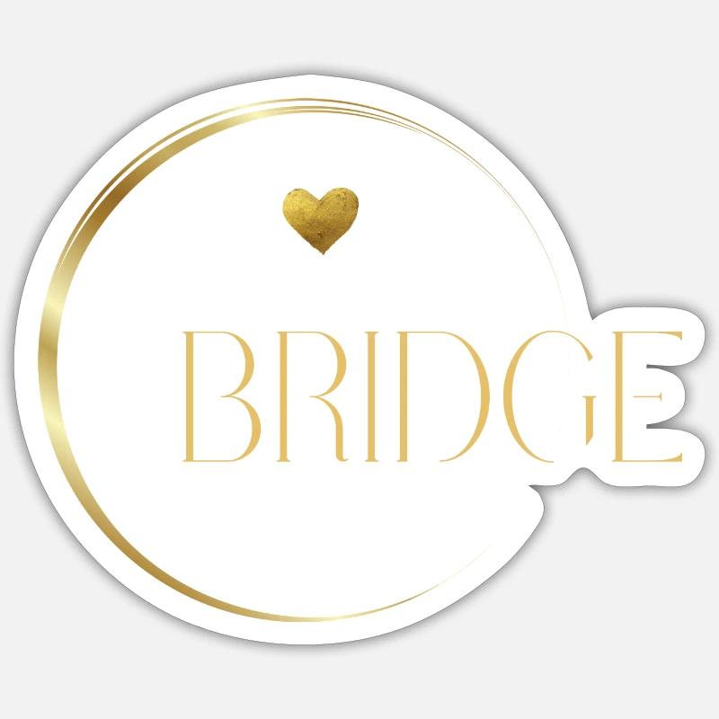 BRIDGE - Sticker Größe S (10 x 10 cm) - Mattweiß