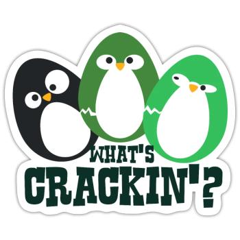 Penguin eggs! - Sticker size S (10 x 10 cm) - white matte - Front