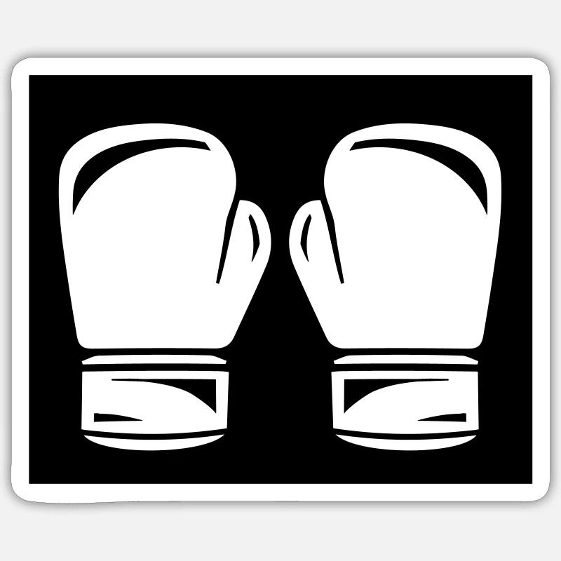 Boxing - Sticker size S (10 x 10 cm) - white matte