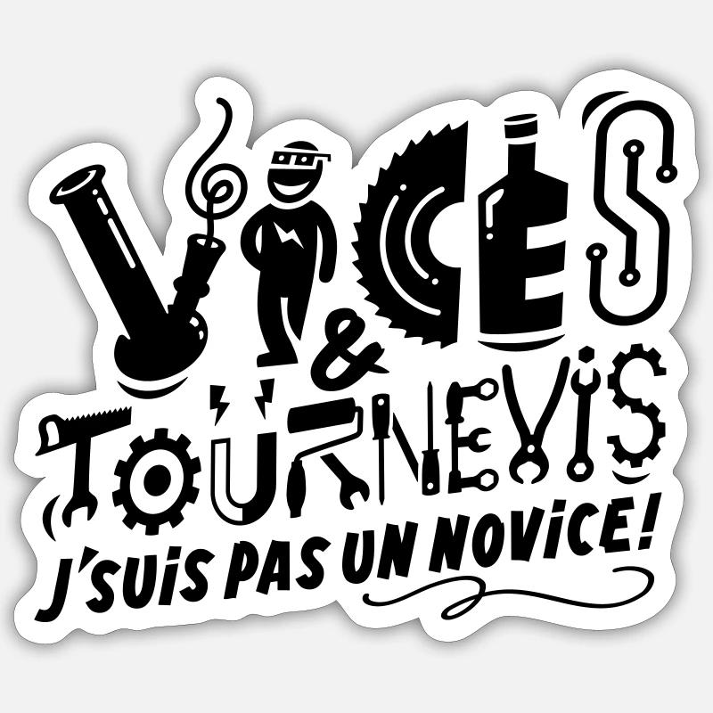 Vices & Tournevis Sticker taille S (10 x 10 cm)