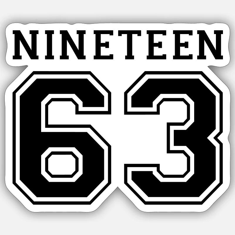 1963 - Sticker size S (10 x 10 cm) - white matte