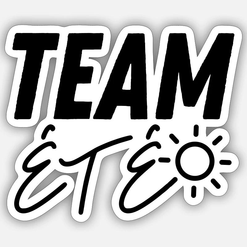 Team été - Sticker taille S (10 x 10 cm) - blanc mat