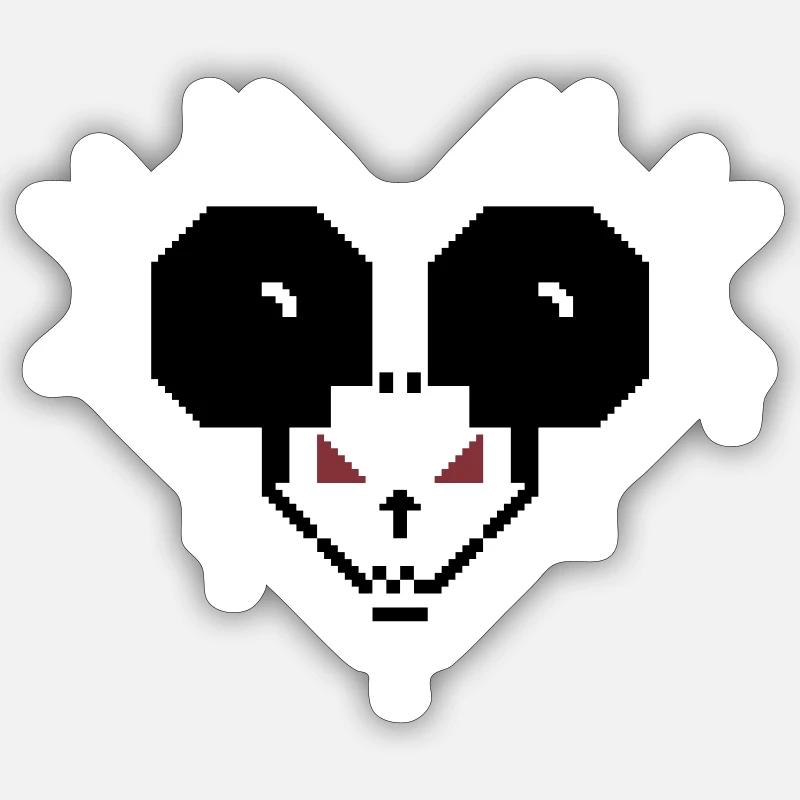 PETSCII M4U5 - Sticker taille S (10 x 10 cm) - blanc mat