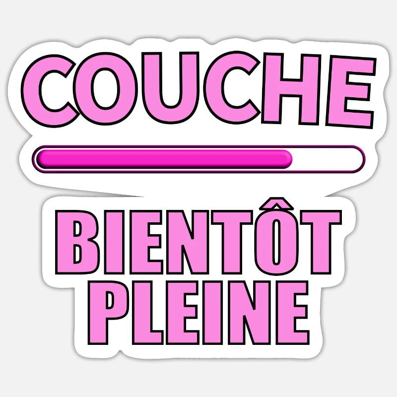 Couche bientôt pleine Sticker taille S (10 x 10 cm)