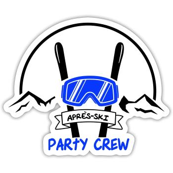 apres ski party crew - Sticker Größe S (10 x 10 cm) - Mattweiß - Vorne