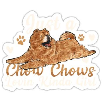 Chow Chow Hund - Sticker Größe S (10 x 10 cm) - Mattweiß - Vorne