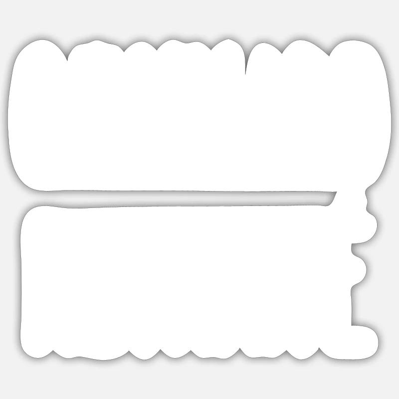 connard retraité - Sticker taille S (10 x 10 cm) - blanc mat