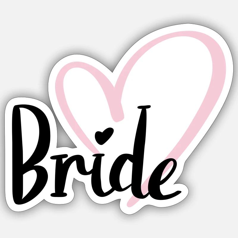 Bride - Sticker size S (10 x 10 cm) - white matte