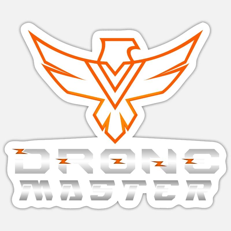 Drone Drones Drone Flight Drone Pilot - Sticker taille S (10 x 10 cm) - blanc mat