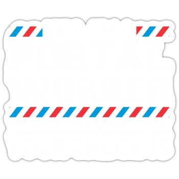 Postbote Briefträger Brief Paketdienst Geschenk - Sticker Größe S (10 x 10 cm) - Mattweiß - Vorne