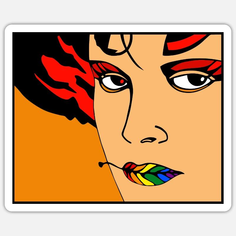 Volcane 6a - Sticker taille S (10 x 10 cm) - blanc mat