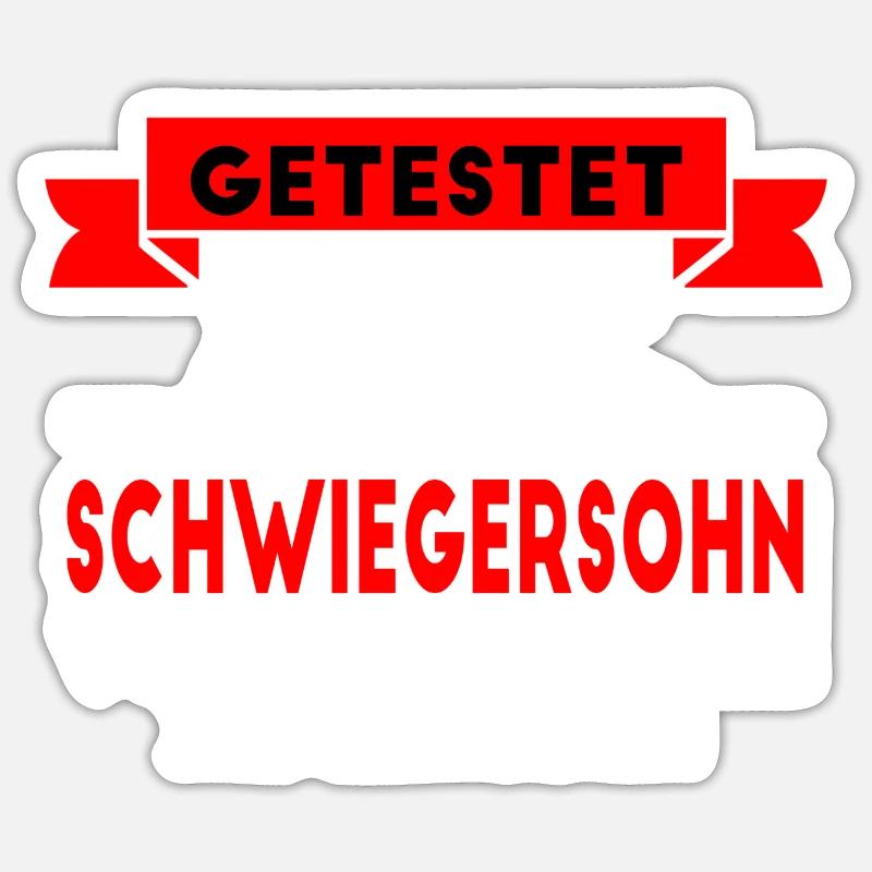 Bester Schwiegersohn der Welt. Sticker Größe S (10 x 10 cm)