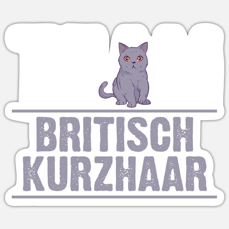 Britisch Kurzhaar Katze Sticker Größe S (10 x 10 cm)