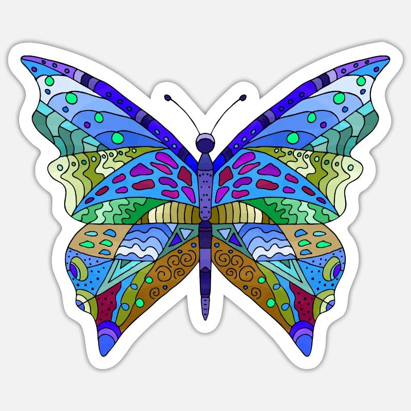 Butterfly - Sticker size S (10 x 10 cm) - white matte