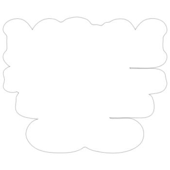 M&M (Moustaches & Muscles) - Sticker taille S (10 x 10 cm) - blanc mat - Devant