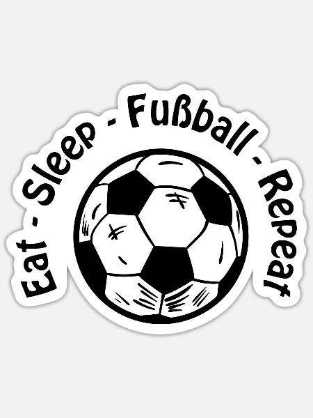 Fußball Soccer - Sticker Größe S (10 x 10 cm) - Mattweiß