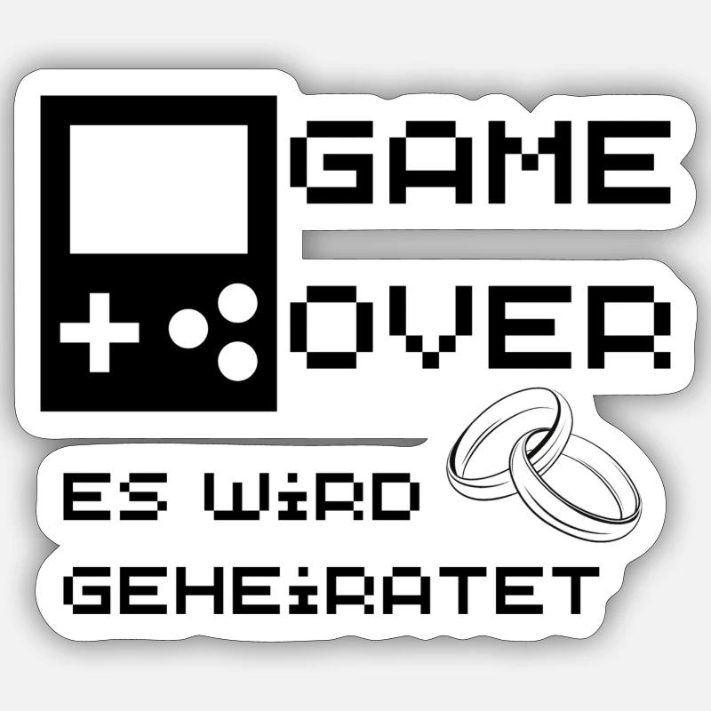 Game Over Sticker Größe S (10 x 10 cm)