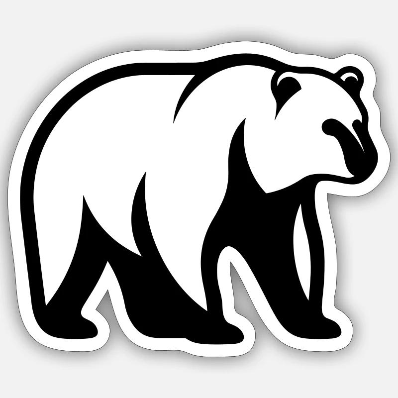 Bear - Sticker size S (10 x 10 cm) - white matte