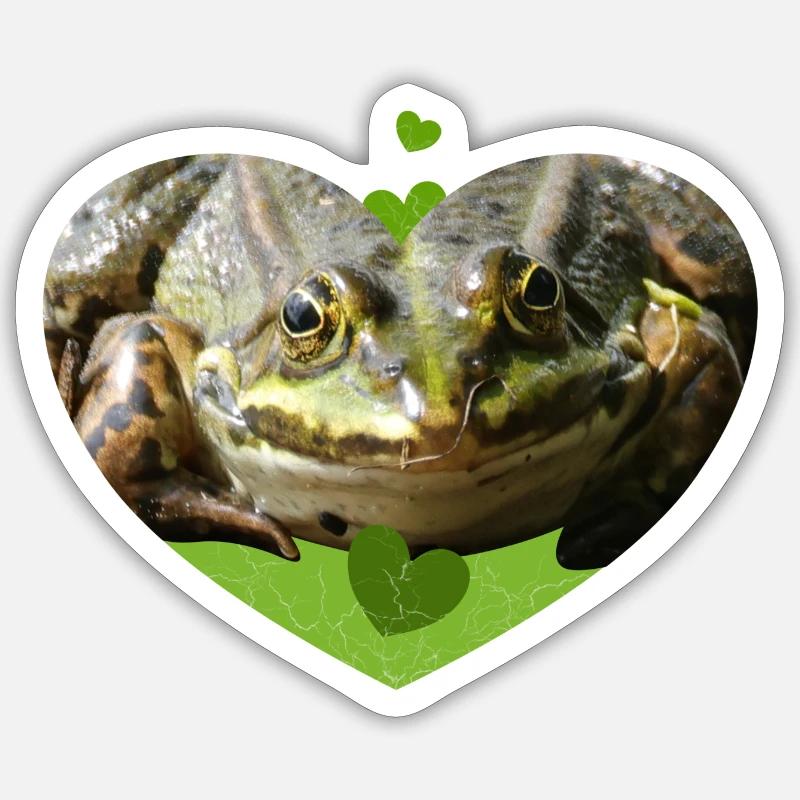 Frog Toad Frogs Prince - Sticker size S (10 x 10 cm) - white matte
