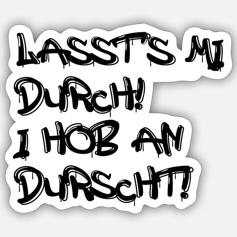 LASST S Mi2 - Sticker Größe S (10 x 10 cm) - Mattweiß