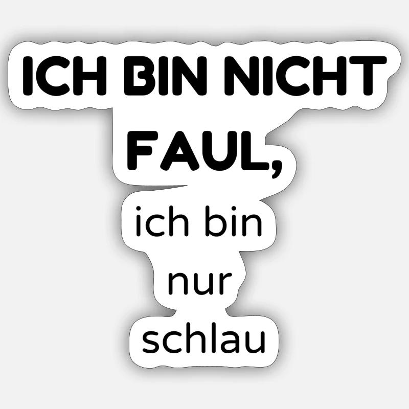 faul2 - Sticker Größe S (10 x 10 cm) - Mattweiß
