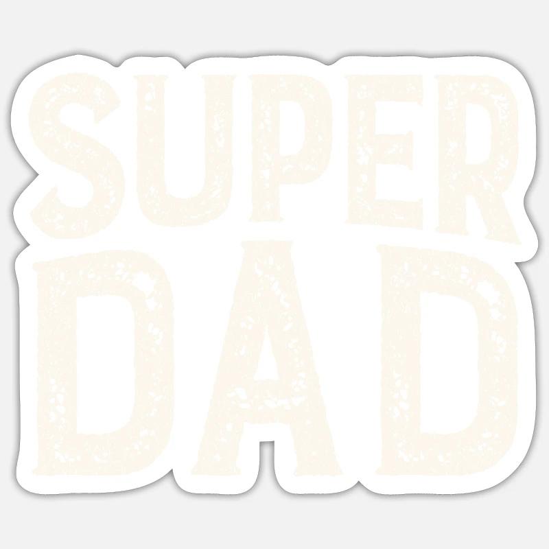 Super Dad - Sticker size S (10 x 10 cm) - white matte