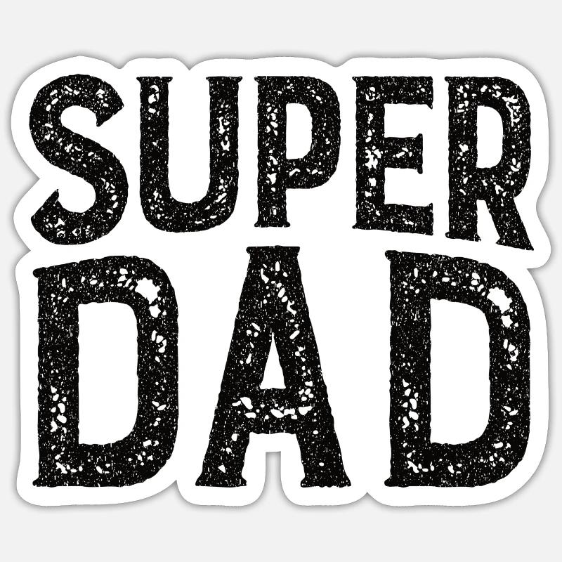 Super Dad - Sticker Größe S (10 x 10 cm) - Mattweiß
